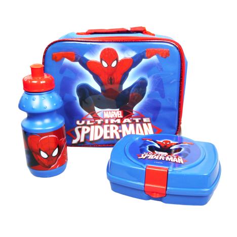 Ultimate Spiderman Lunch Bag Sandwich Box & Drinks Bottle Set £7.99